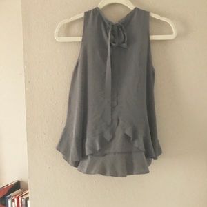 Madewell Silk Tank Top Bow Back